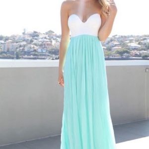 Saboskirt aqua strapless dress size AU 12 or US 8. Never worn.